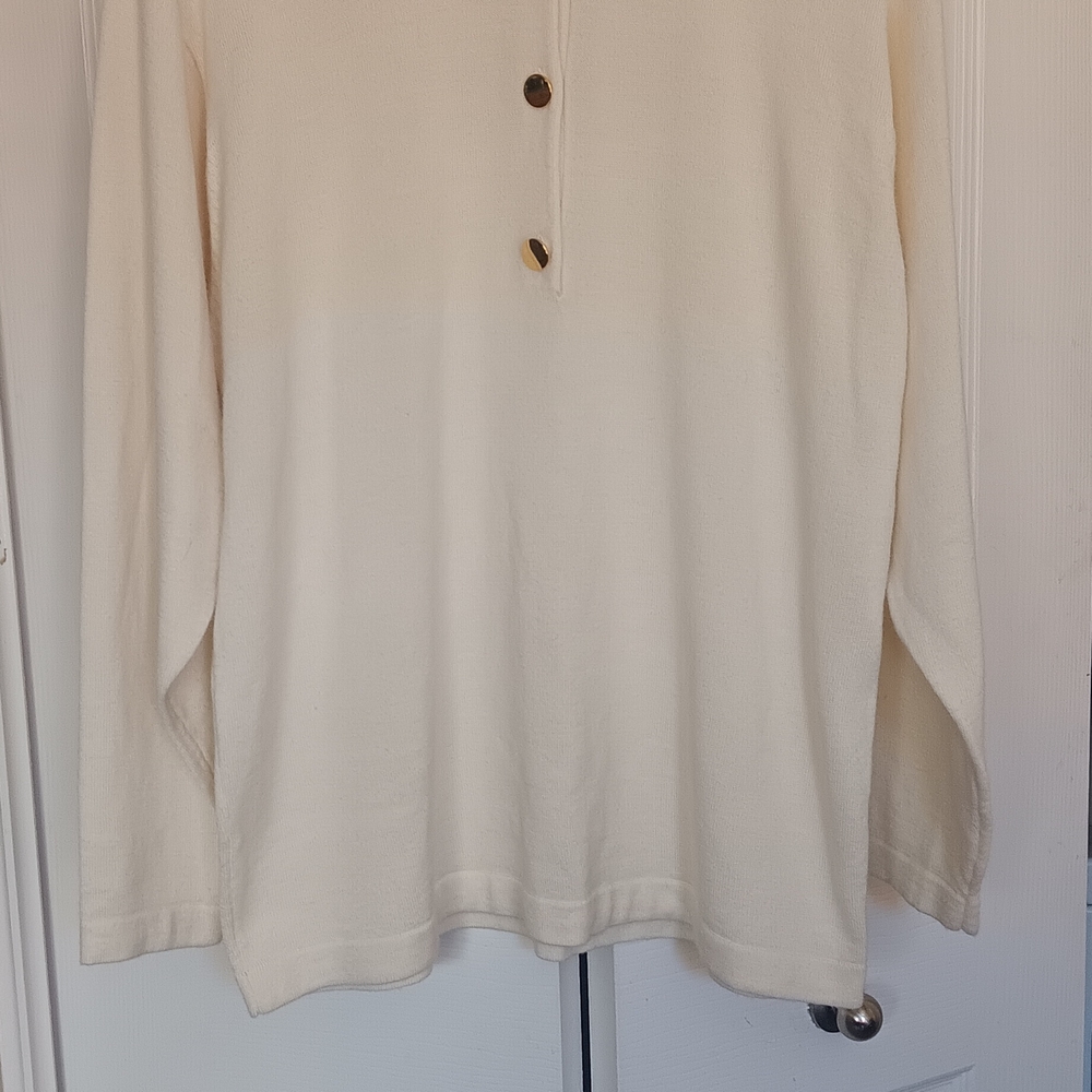 Brownstone Studio Polo Collar Neck Sweater with Soft Texture Size L
